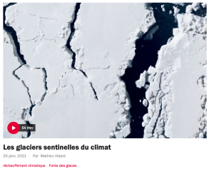 Les glaciers sentinelles du climat, l'IGE sur France Inter