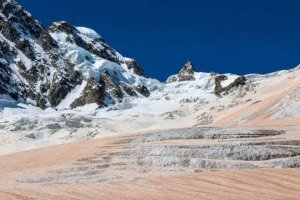 Saharan dust accelerates the melting of Alpine glaciers